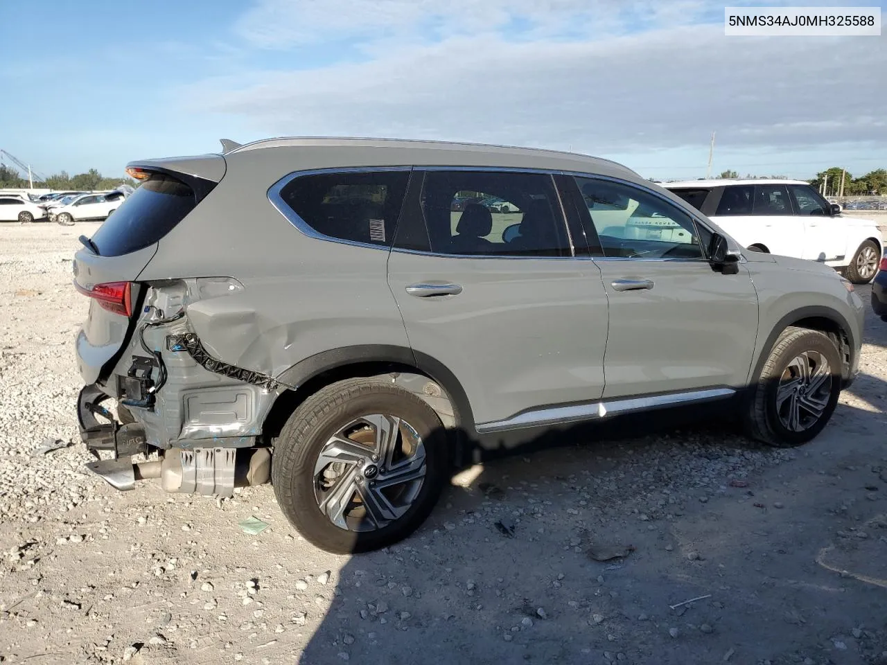 2021 Hyundai Santa Fe Sel VIN: 5NMS34AJ0MH325588 Lot: 79509364