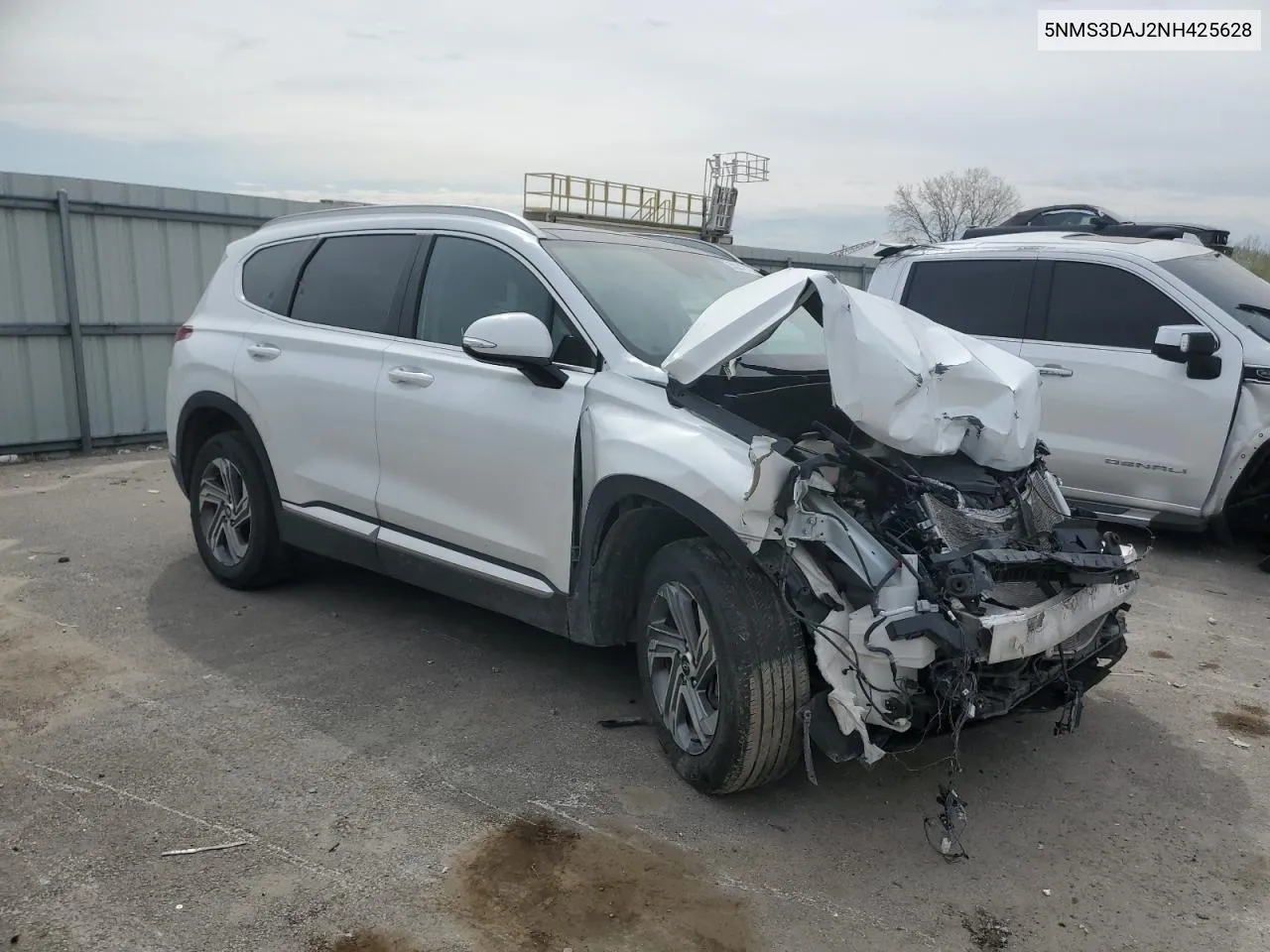 2022 Hyundai Santa Fe Sel VIN: 5NMS3DAJ2NH425628 Lot: 50242174