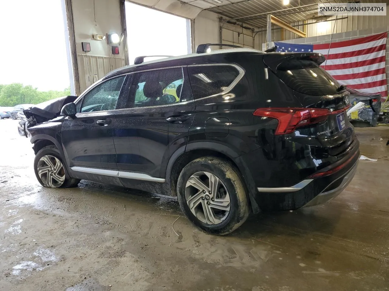 2022 Hyundai Santa Fe Sel VIN: 5NMS2DAJ6NH374704 Lot: 53403804