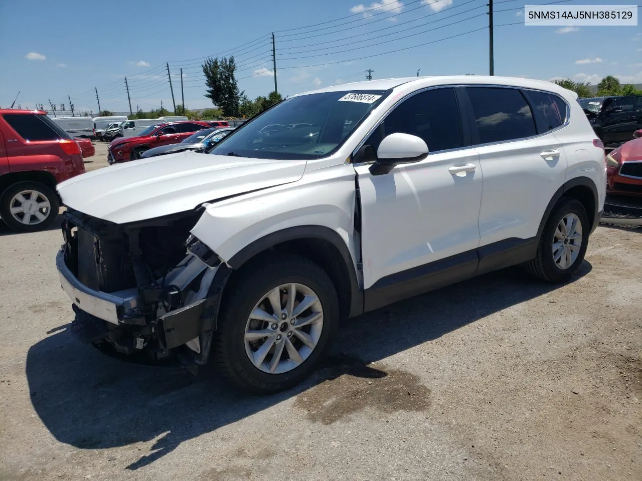 2022 Hyundai Santa Fe Se VIN: 5NMS14AJ5NH385129 Lot: 57606514