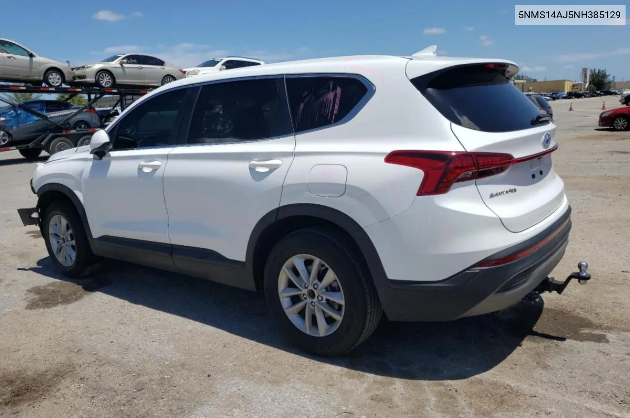 5NMS14AJ5NH385129 2022 Hyundai Santa Fe Se