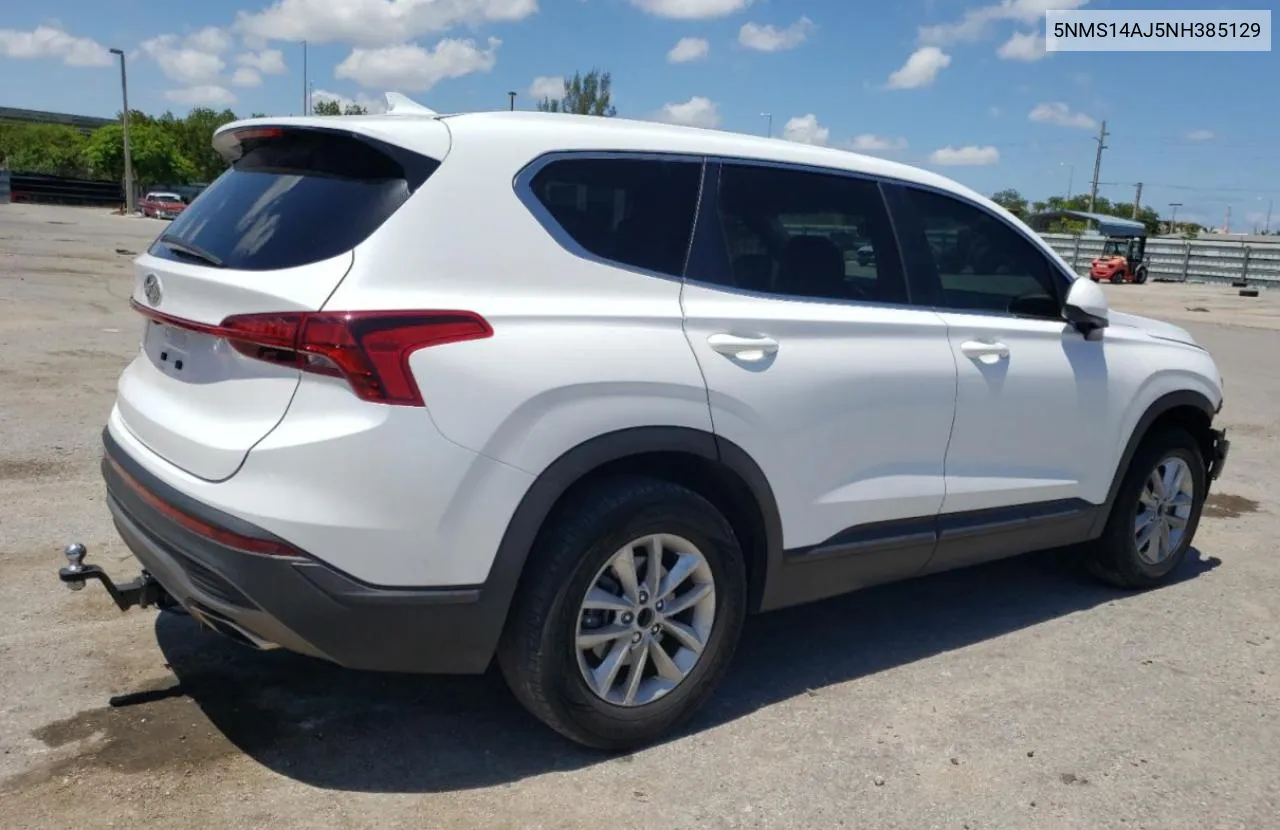 5NMS14AJ5NH385129 2022 Hyundai Santa Fe Se