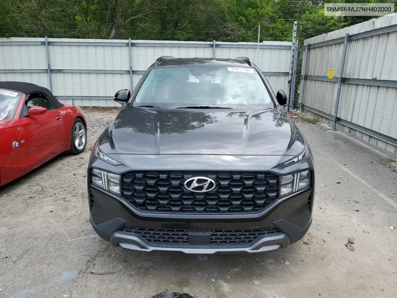 2022 Hyundai Santa Fe Sel VIN: 5NMS64AJ7NH402000 Lot: 57811794