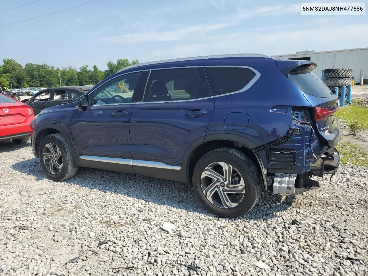 2022 Hyundai Santa Fe Sel VIN: 5NMS2DAJ8NH477686 Lot: 57885624