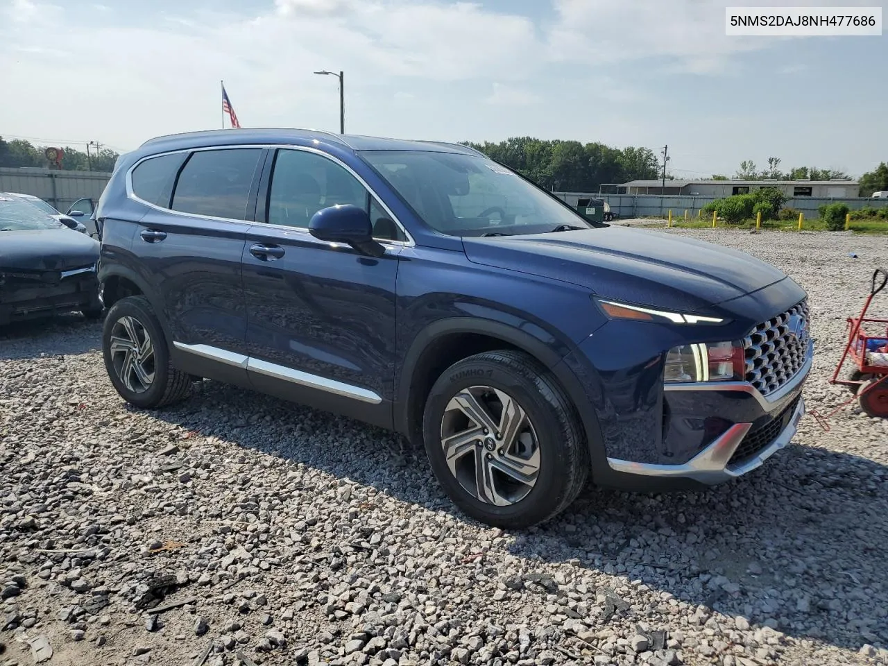 2022 Hyundai Santa Fe Sel VIN: 5NMS2DAJ8NH477686 Lot: 57885624