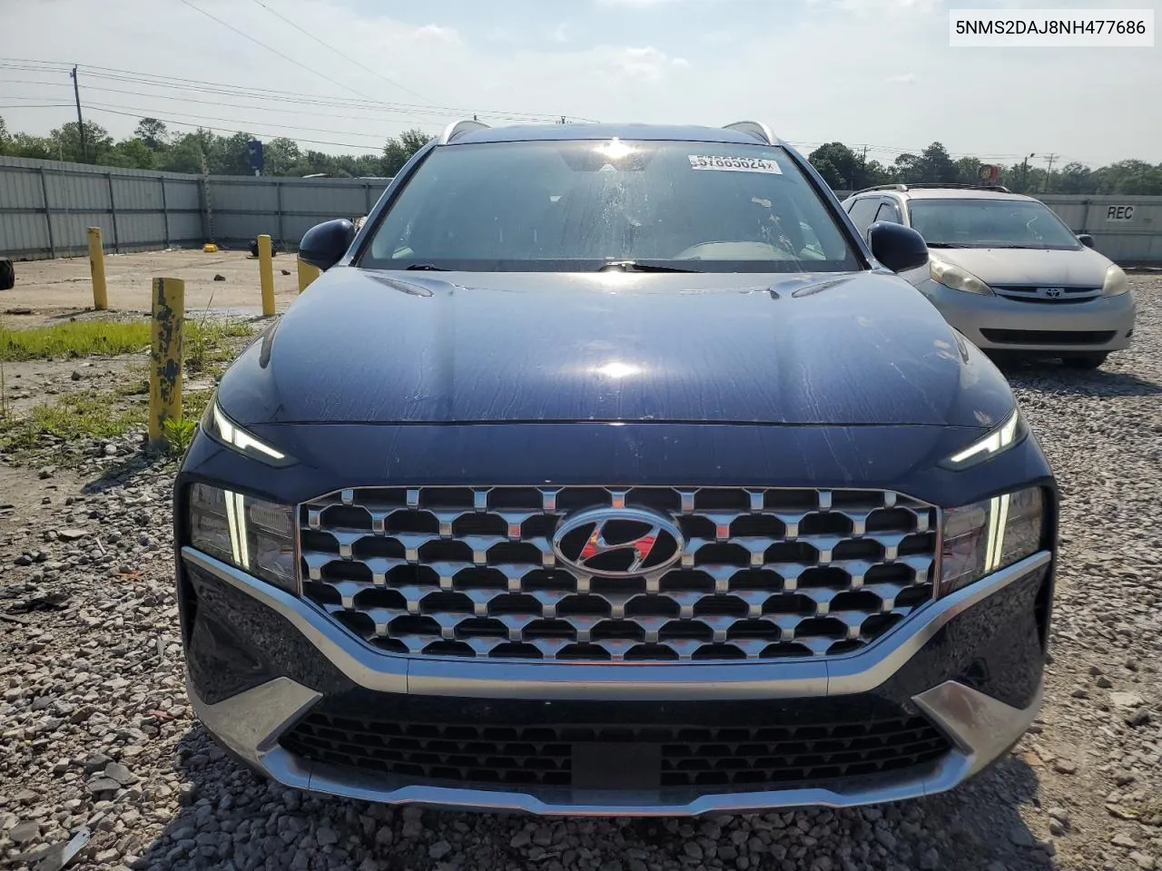 2022 Hyundai Santa Fe Sel VIN: 5NMS2DAJ8NH477686 Lot: 57885624