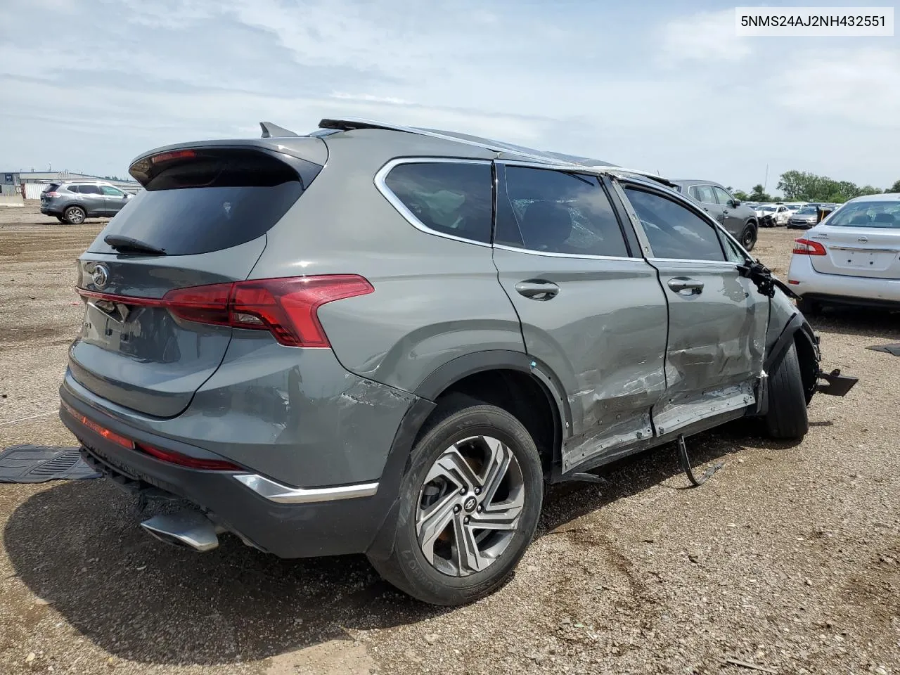 2022 Hyundai Santa Fe Sel VIN: 5NMS24AJ2NH432551 Lot: 59790284