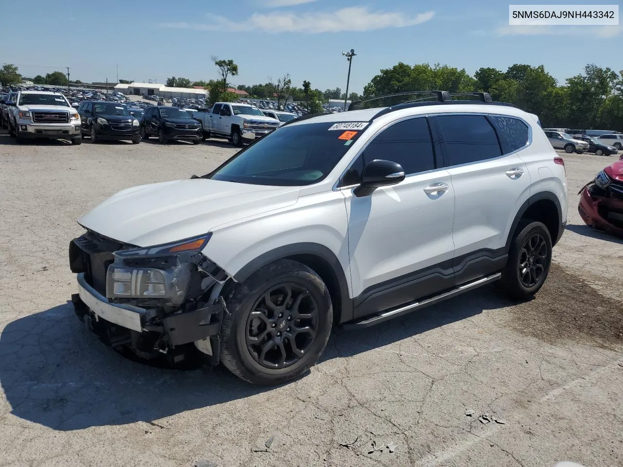 2022 Hyundai Santa Fe Sel VIN: 5NMS6DAJ9NH443342 Lot: 60748184