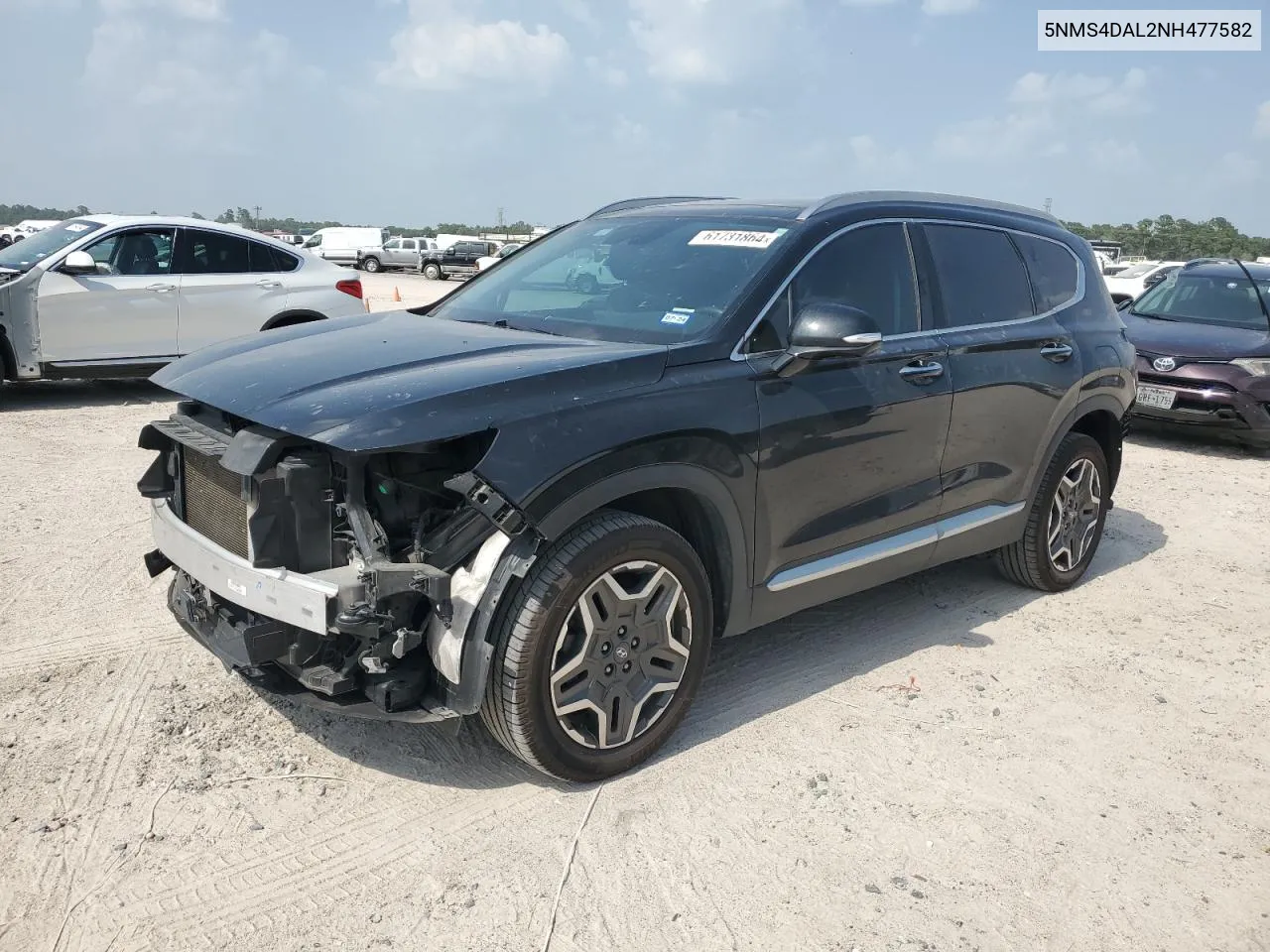 2022 Hyundai Santa Fe Limited VIN: 5NMS4DAL2NH477582 Lot: 61731864