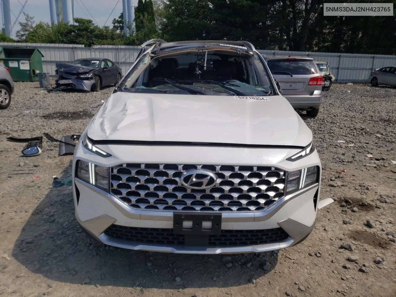 2022 Hyundai Santa Fe Sel VIN: 5NMS3DAJ2NH423765 Lot: 62218354