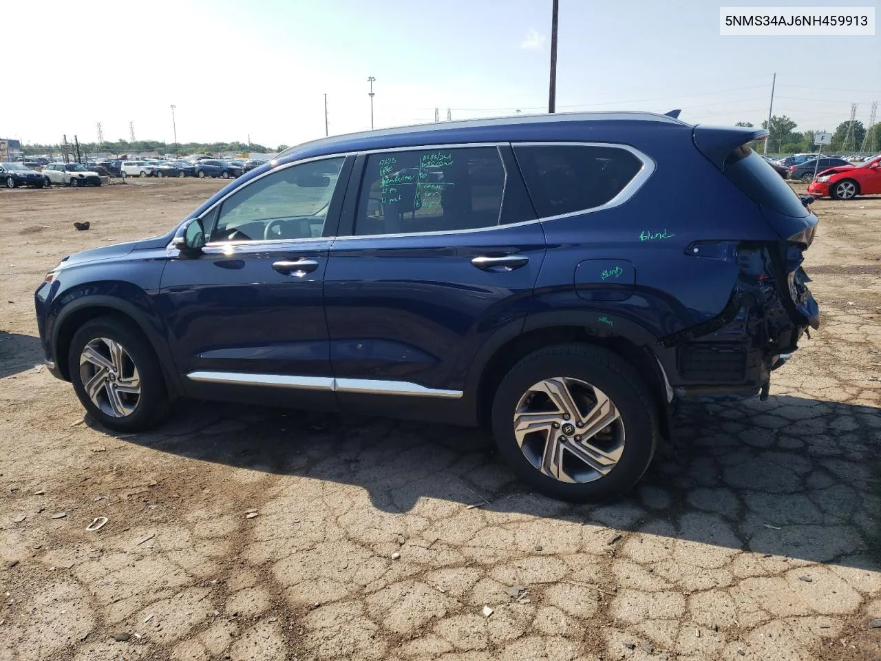 2022 Hyundai Santa Fe Sel VIN: 5NMS34AJ6NH459913 Lot: 63463974