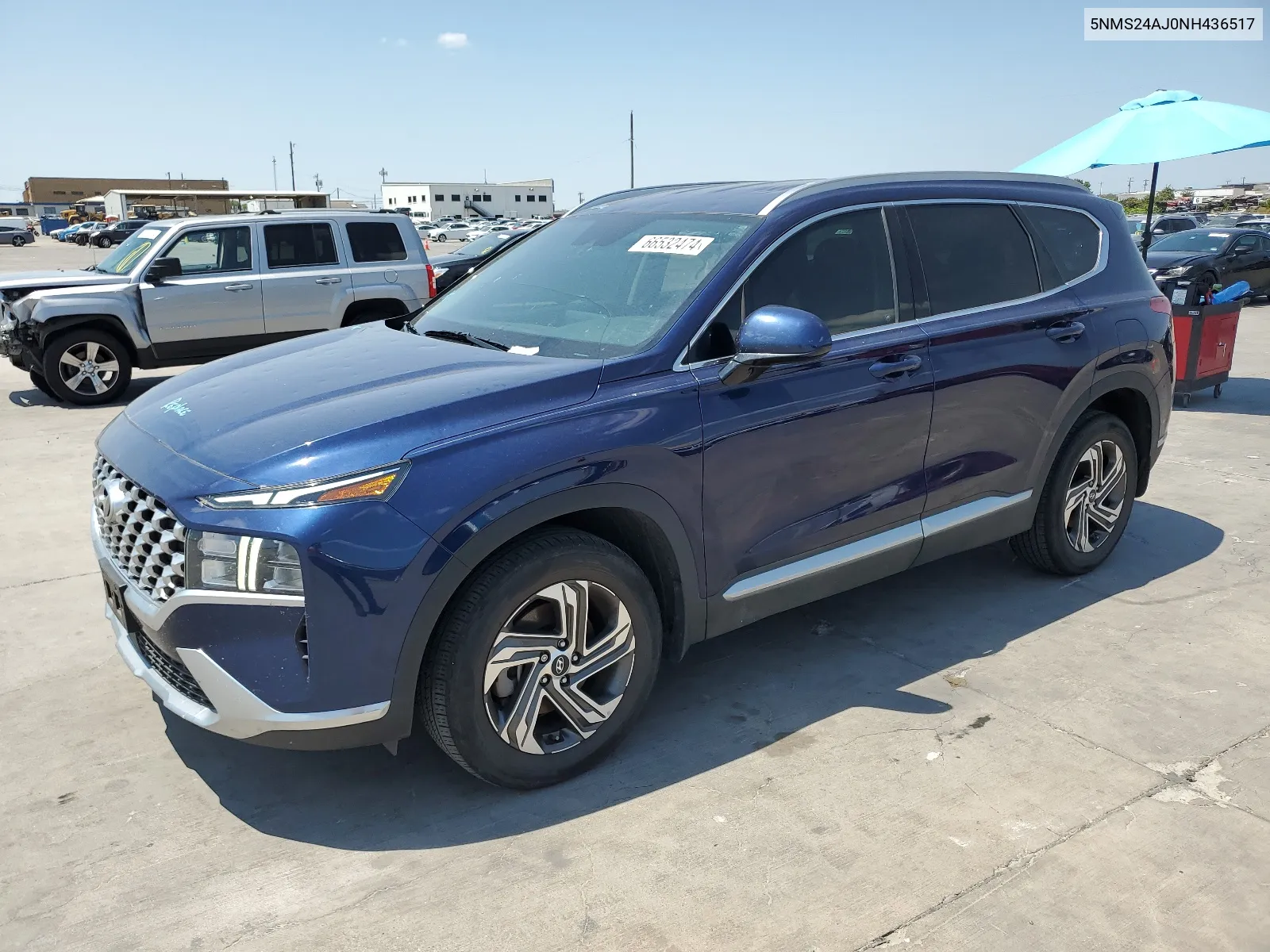 2022 Hyundai Santa Fe Sel VIN: 5NMS24AJ0NH436517 Lot: 66532474