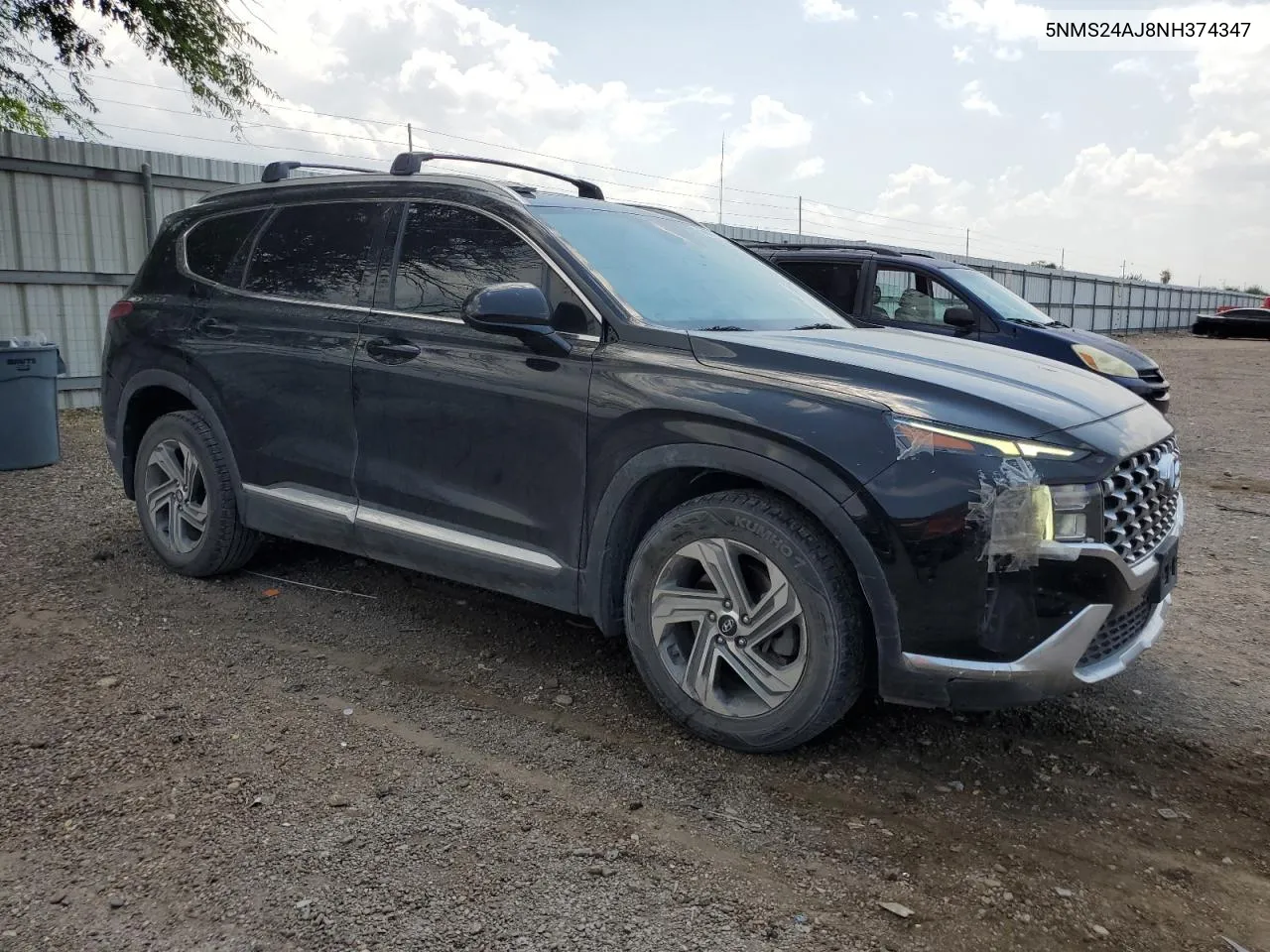 5NMS24AJ8NH374347 2022 Hyundai Santa Fe Sel