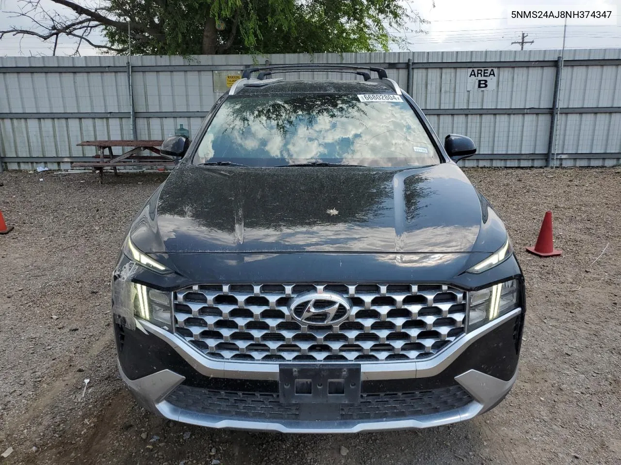 2022 Hyundai Santa Fe Sel VIN: 5NMS24AJ8NH374347 Lot: 66802804