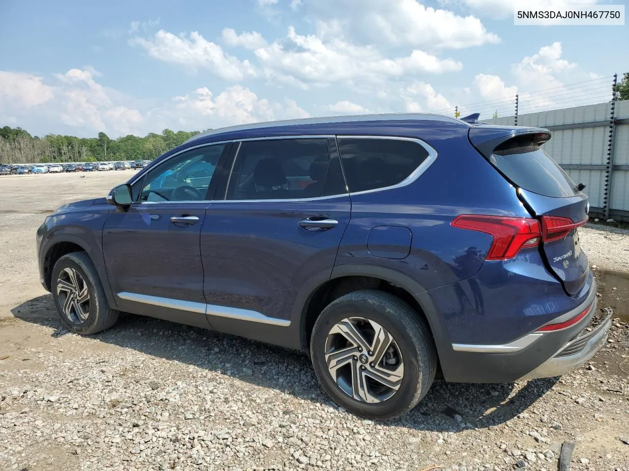 2022 Hyundai Santa Fe Sel VIN: 5NMS3DAJ0NH467750 Lot: 66930994