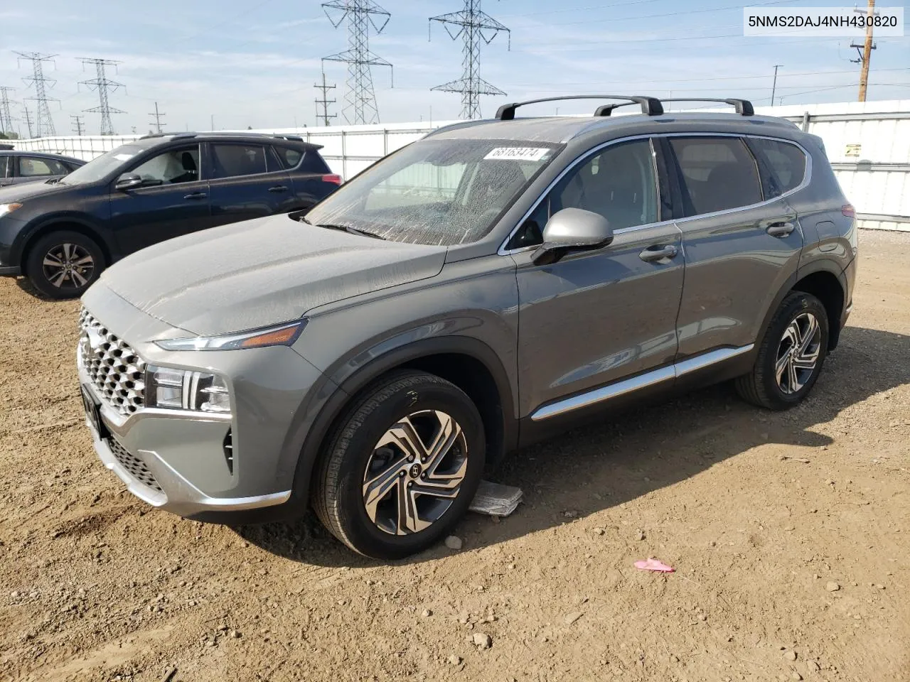 2022 Hyundai Santa Fe Sel VIN: 5NMS2DAJ4NH430820 Lot: 68163474