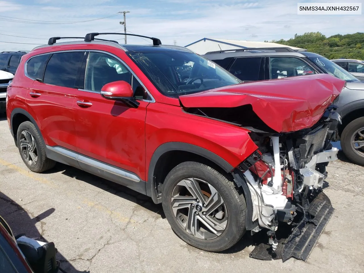 2022 Hyundai Santa Fe Sel VIN: 5NMS34AJXNH432567 Lot: 68508894