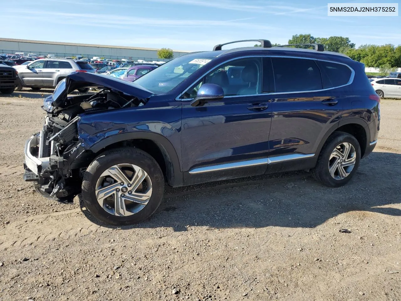 2022 Hyundai Santa Fe Sel VIN: 5NMS2DAJ2NH375252 Lot: 69855914