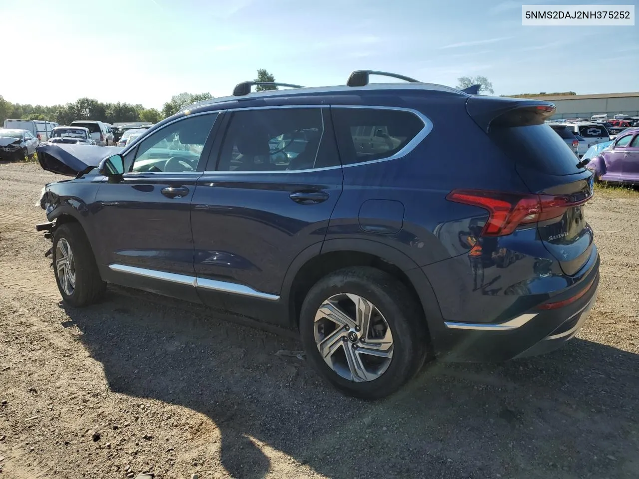 2022 Hyundai Santa Fe Sel VIN: 5NMS2DAJ2NH375252 Lot: 69855914