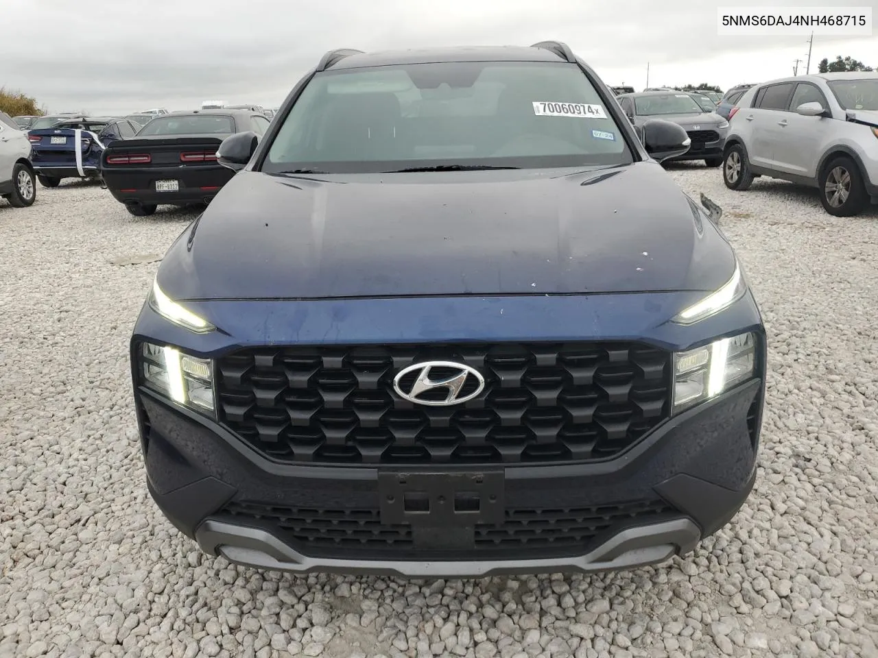 2022 Hyundai Santa Fe Sel VIN: 5NMS6DAJ4NH468715 Lot: 70060974