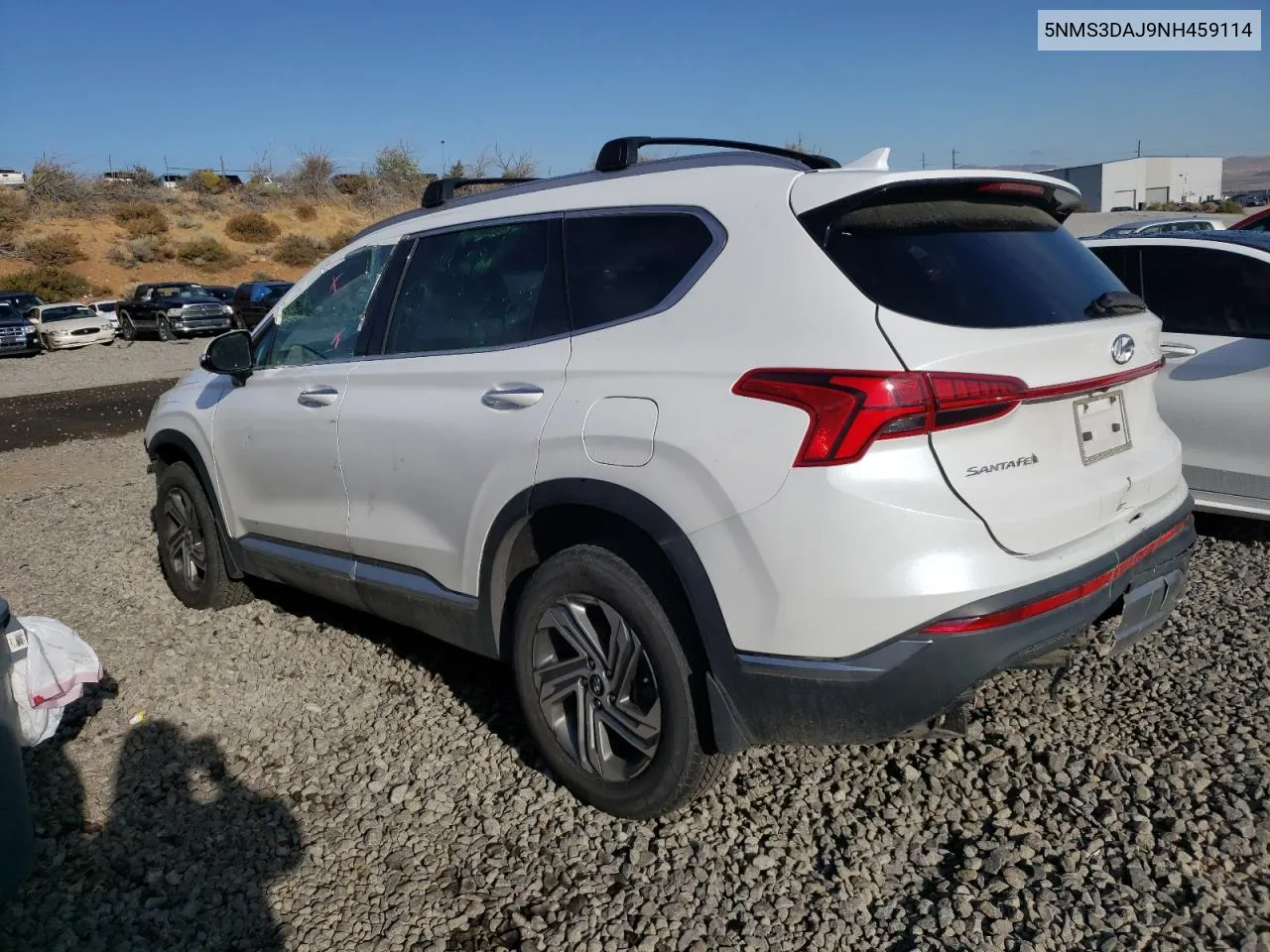 2022 Hyundai Santa Fe Sel VIN: 5NMS3DAJ9NH459114 Lot: 70064334