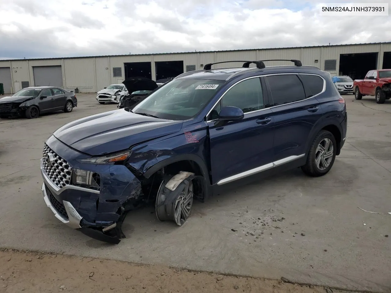 2022 Hyundai Santa Fe Sel VIN: 5NMS24AJ1NH373931 Lot: 71416494