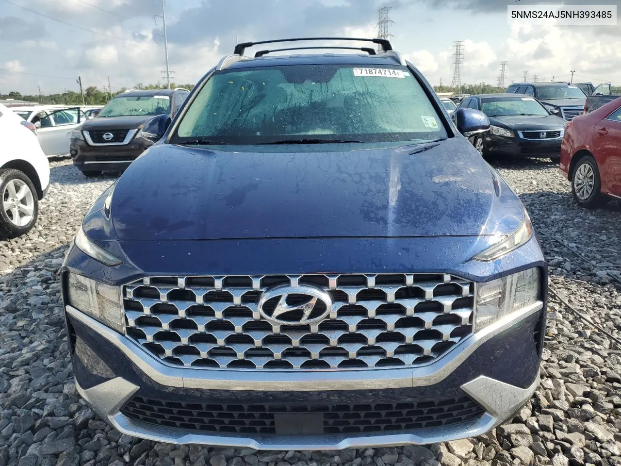 2022 Hyundai Santa Fe Sel VIN: 5NMS24AJ5NH393485 Lot: 71874714