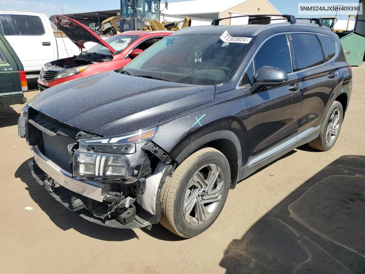 2022 Hyundai Santa Fe Sel VIN: 5NMS24AJXNH409390 Lot: 72303824