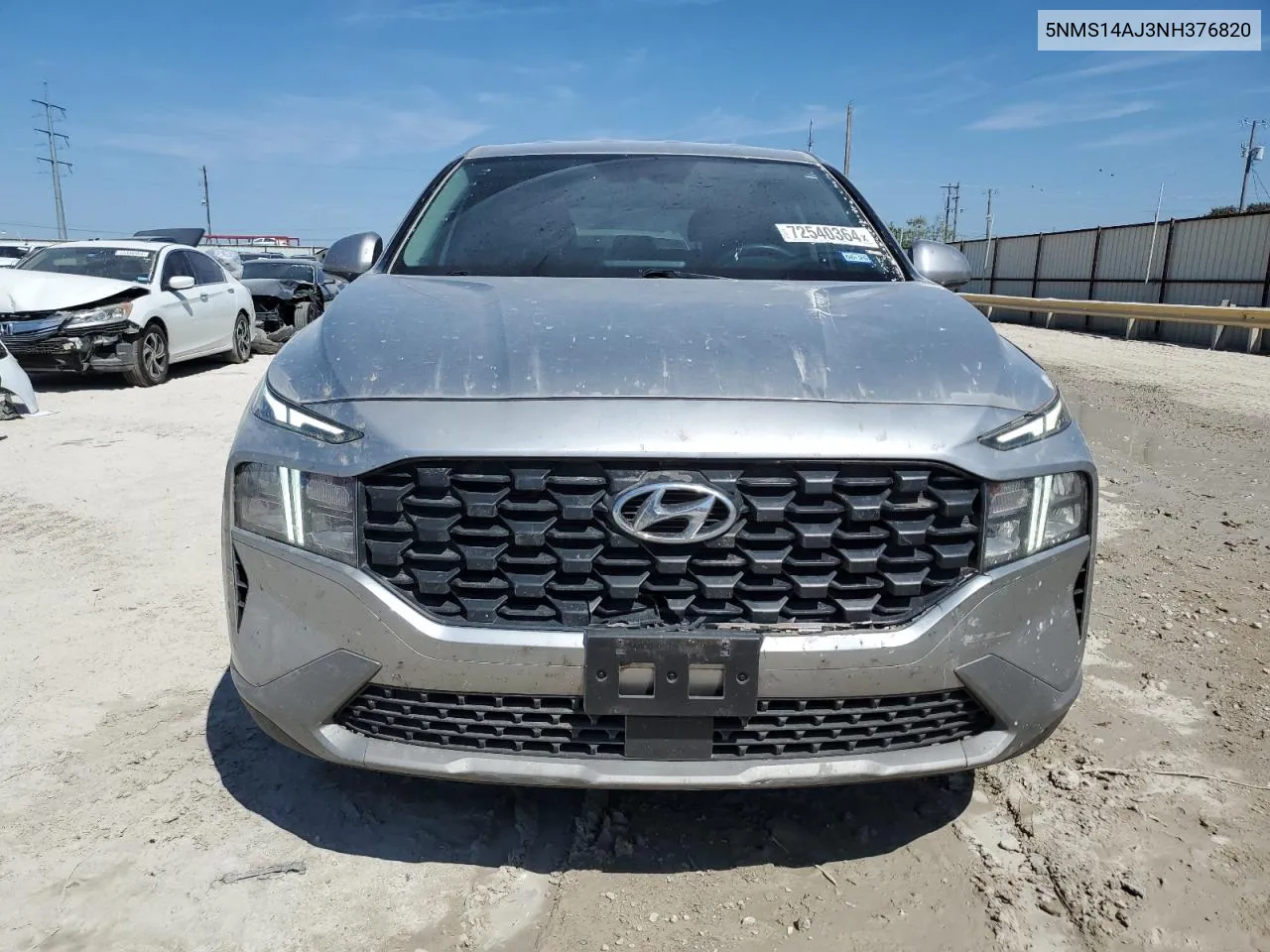 2022 Hyundai Santa Fe Se VIN: 5NMS14AJ3NH376820 Lot: 72540364