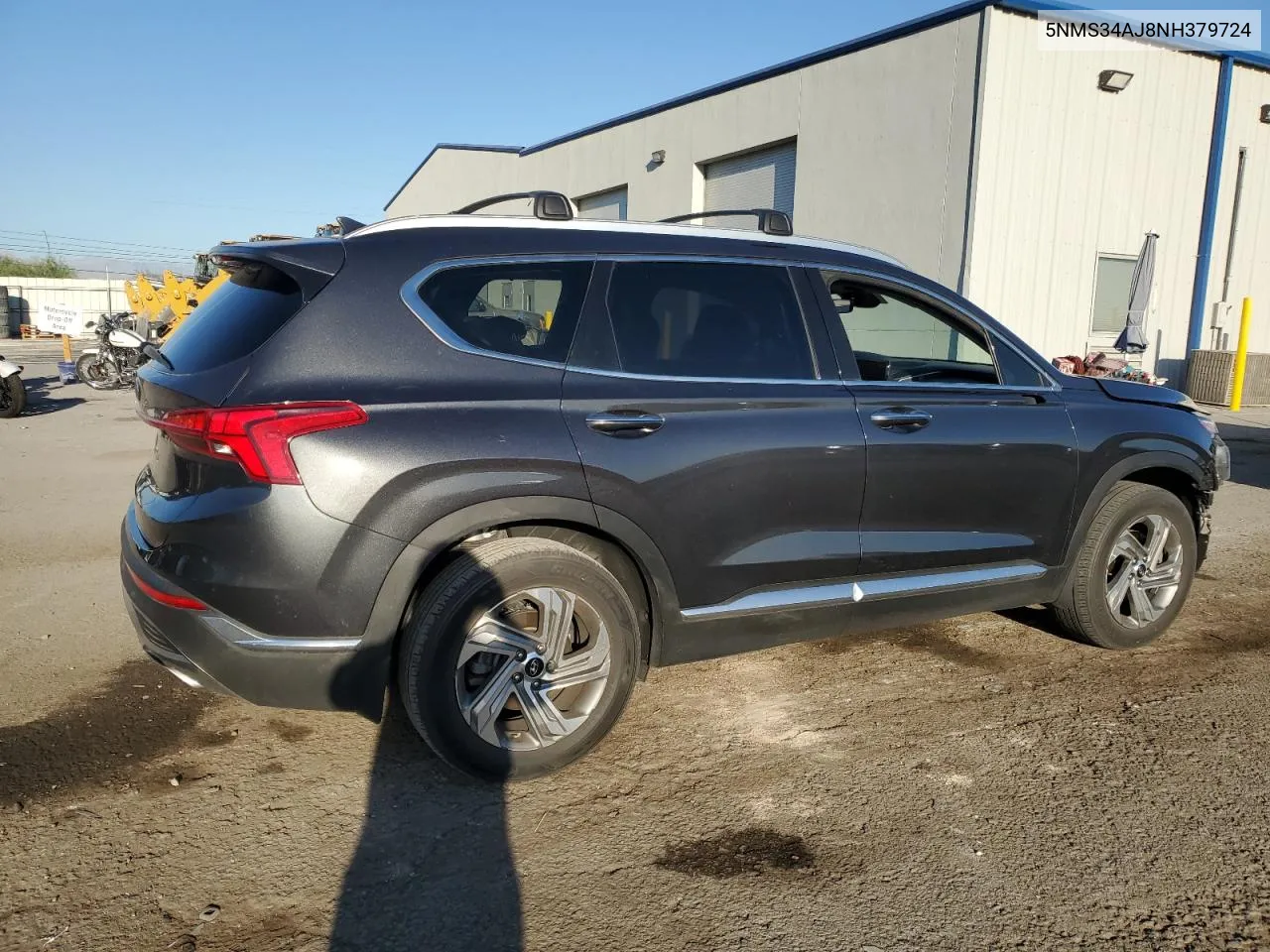 2022 Hyundai Santa Fe Sel VIN: 5NMS34AJ8NH379724 Lot: 73179764