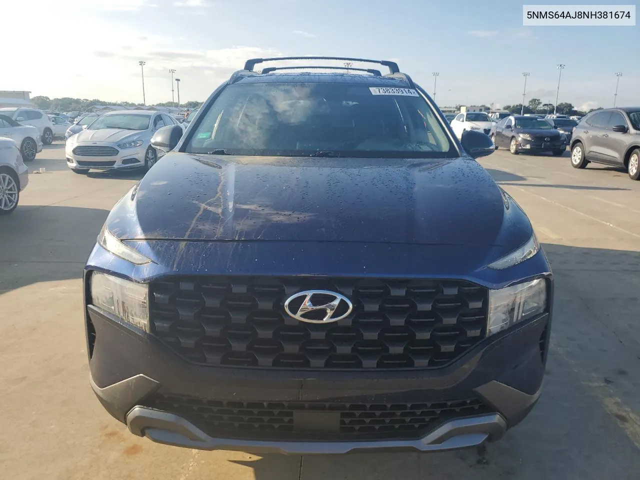 2022 Hyundai Santa Fe Sel VIN: 5NMS64AJ8NH381674 Lot: 73833914