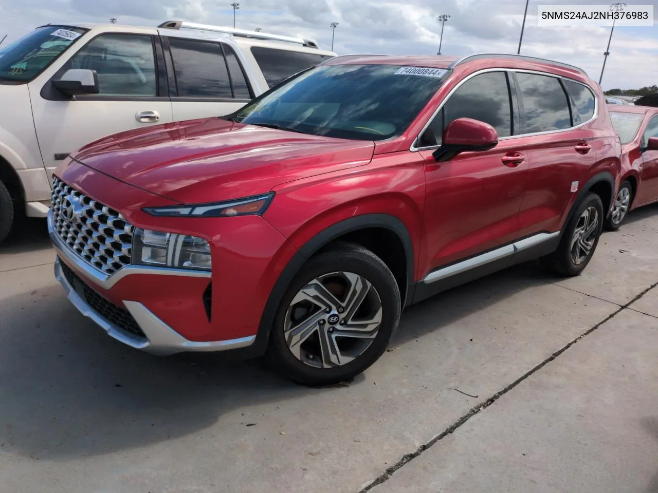 2022 Hyundai Santa Fe Sel VIN: 5NMS24AJ2NH376983 Lot: 74000844