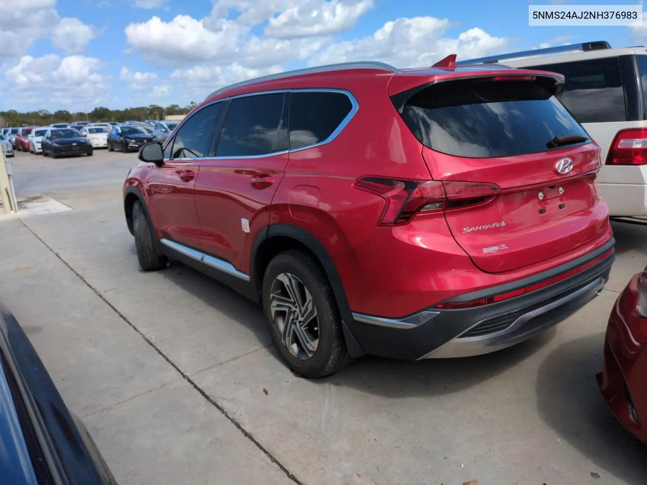 2022 Hyundai Santa Fe Sel VIN: 5NMS24AJ2NH376983 Lot: 74000844