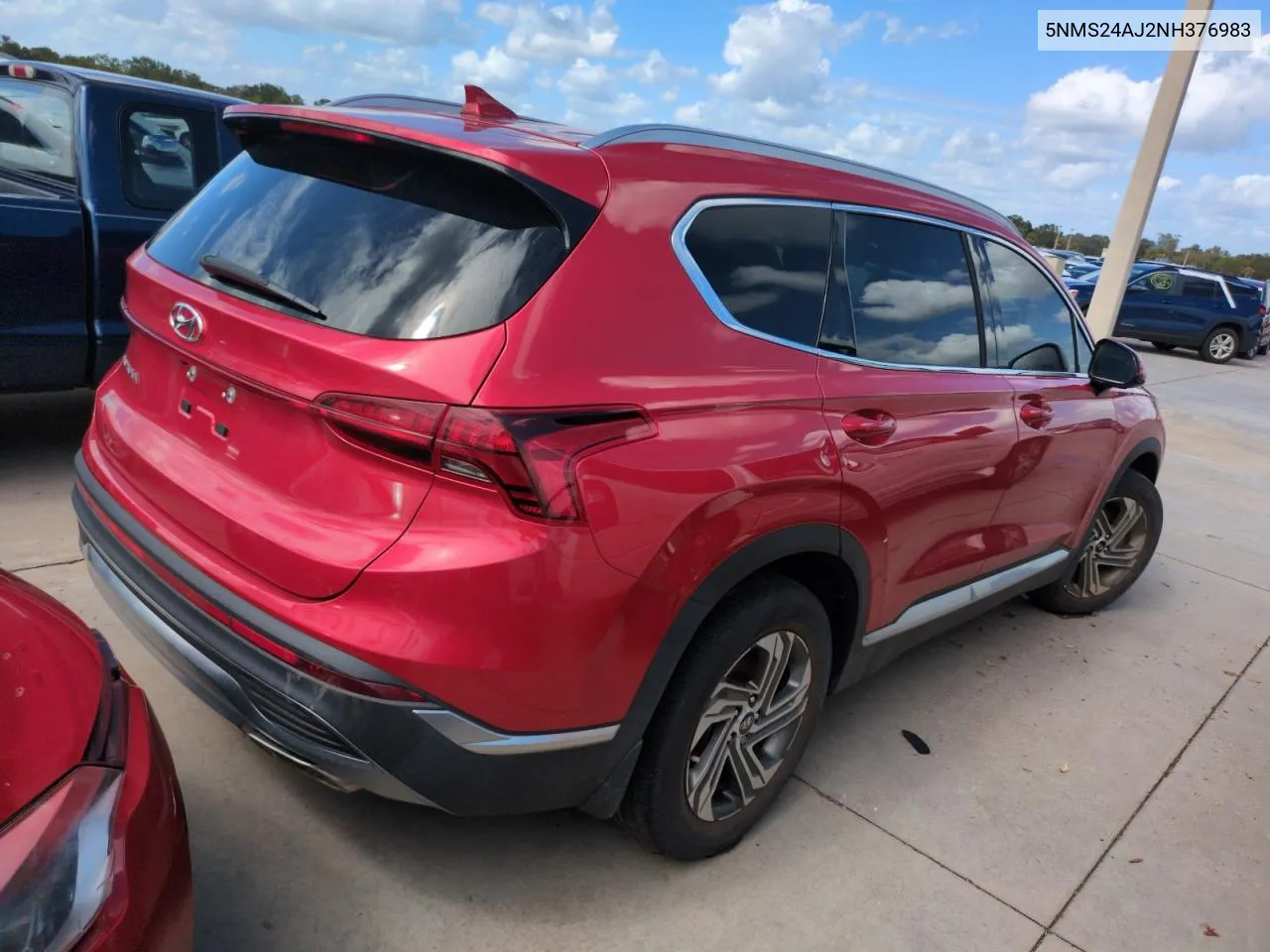 2022 Hyundai Santa Fe Sel VIN: 5NMS24AJ2NH376983 Lot: 74000844