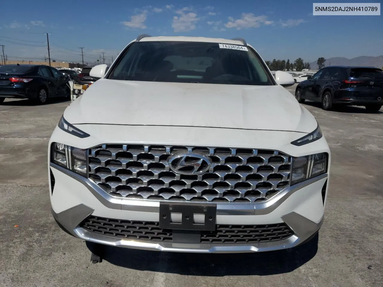 2022 Hyundai Santa Fe Sel VIN: 5NMS2DAJ2NH410789 Lot: 74338504