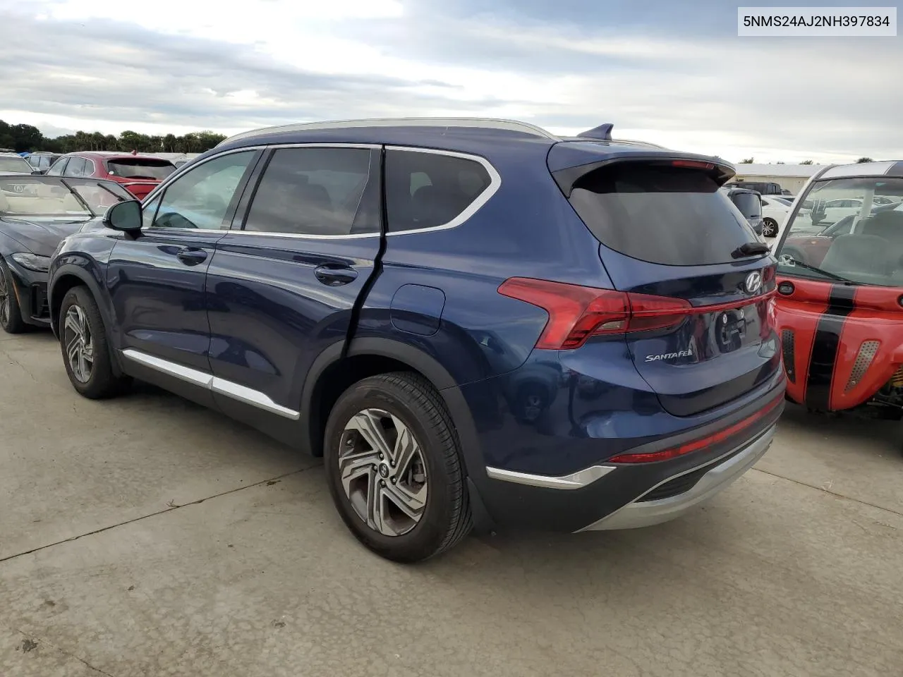 2022 Hyundai Santa Fe Sel VIN: 5NMS24AJ2NH397834 Lot: 74344584