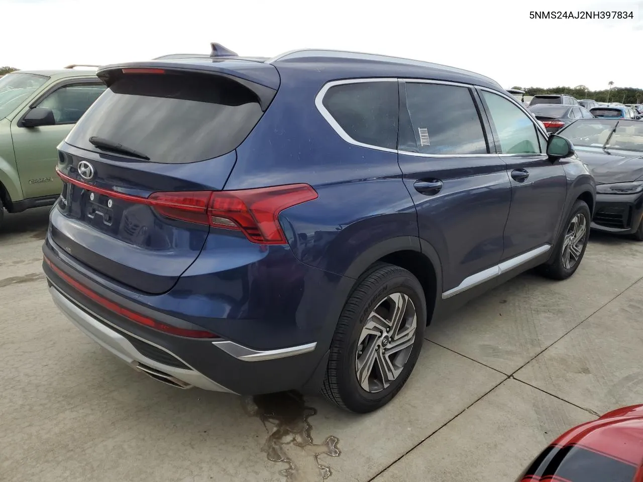 2022 Hyundai Santa Fe Sel VIN: 5NMS24AJ2NH397834 Lot: 74344584