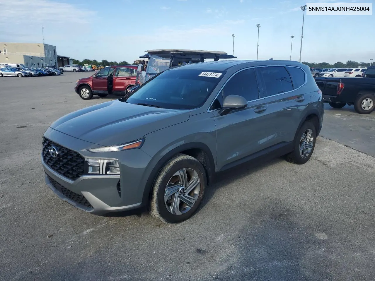 2022 Hyundai Santa Fe Se VIN: 5NMS14AJ0NH425004 Lot: 74421414