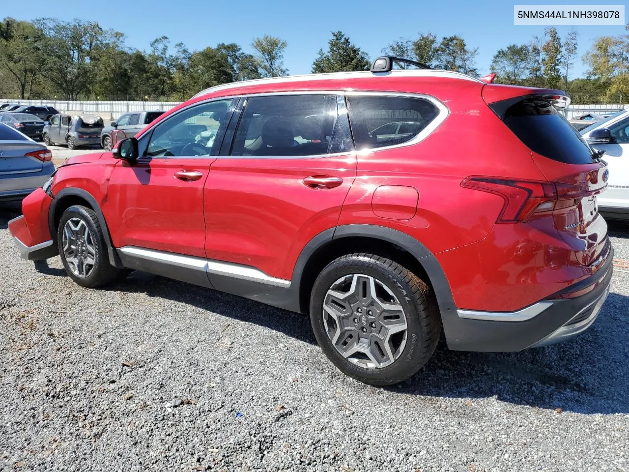 2022 Hyundai Santa Fe Limited VIN: 5NMS44AL1NH398078 Lot: 74765384