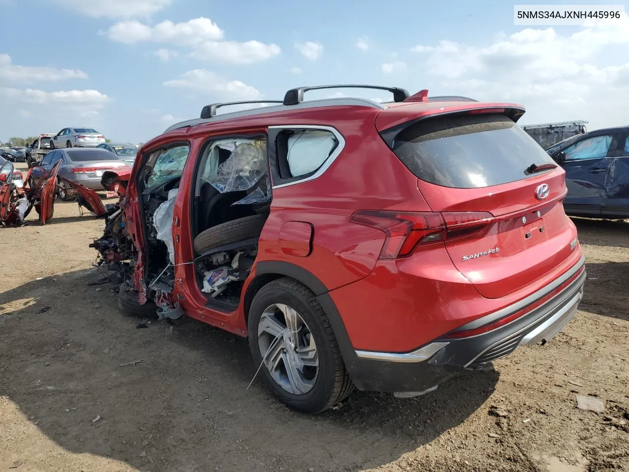 2022 Hyundai Santa Fe Sel VIN: 5NMS34AJXNH445996 Lot: 74833124