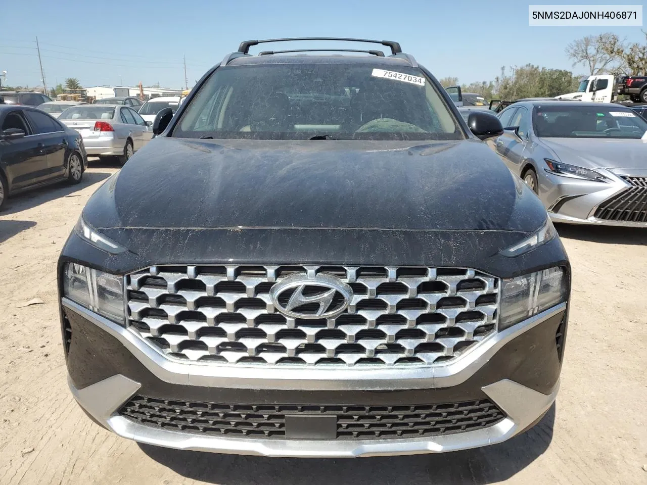 2022 Hyundai Santa Fe Sel VIN: 5NMS2DAJ0NH406871 Lot: 75427034