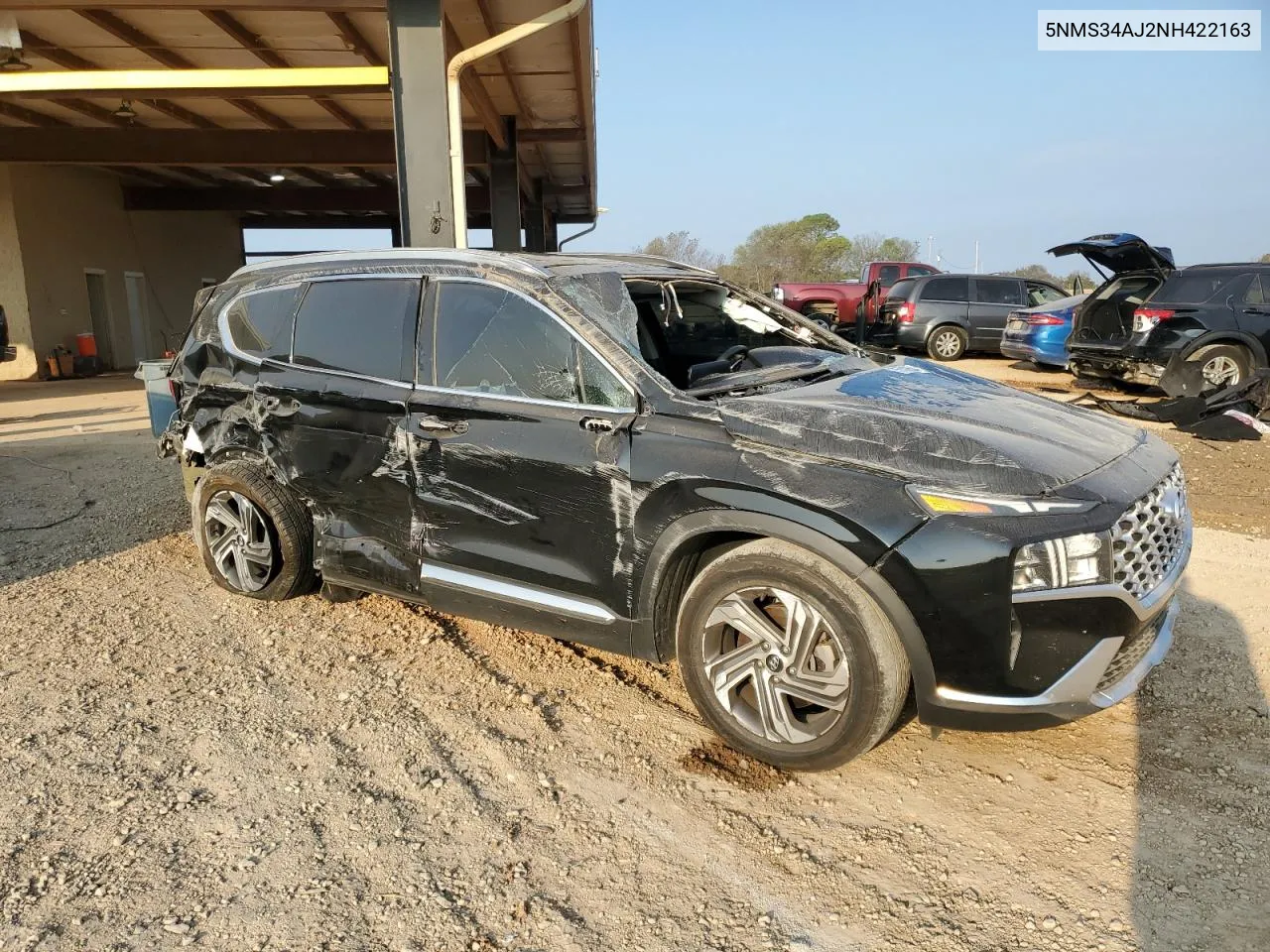 2022 Hyundai Santa Fe Sel VIN: 5NMS34AJ2NH422163 Lot: 75509554