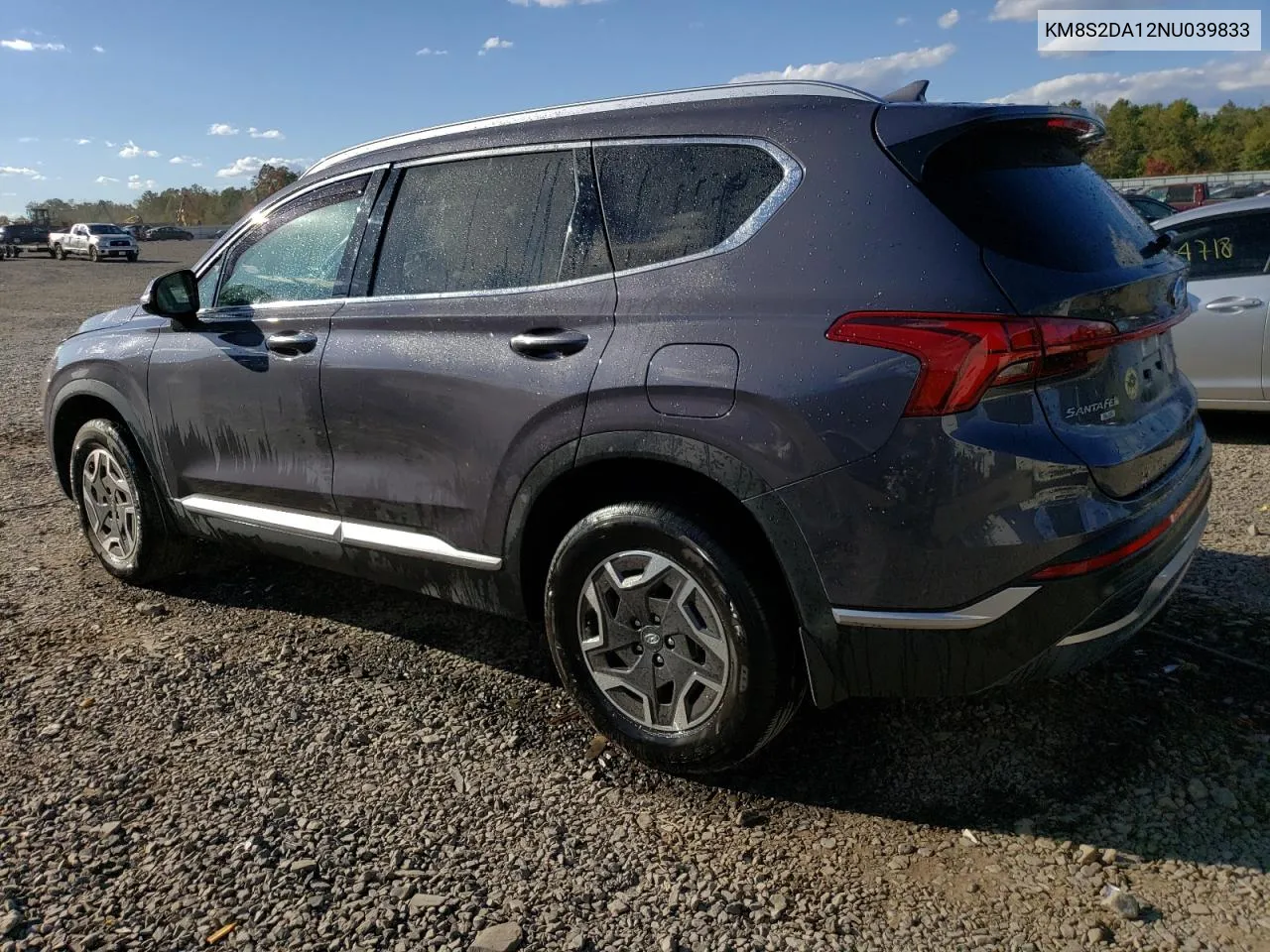 KM8S2DA12NU039833 2022 Hyundai Santa Fe Blue