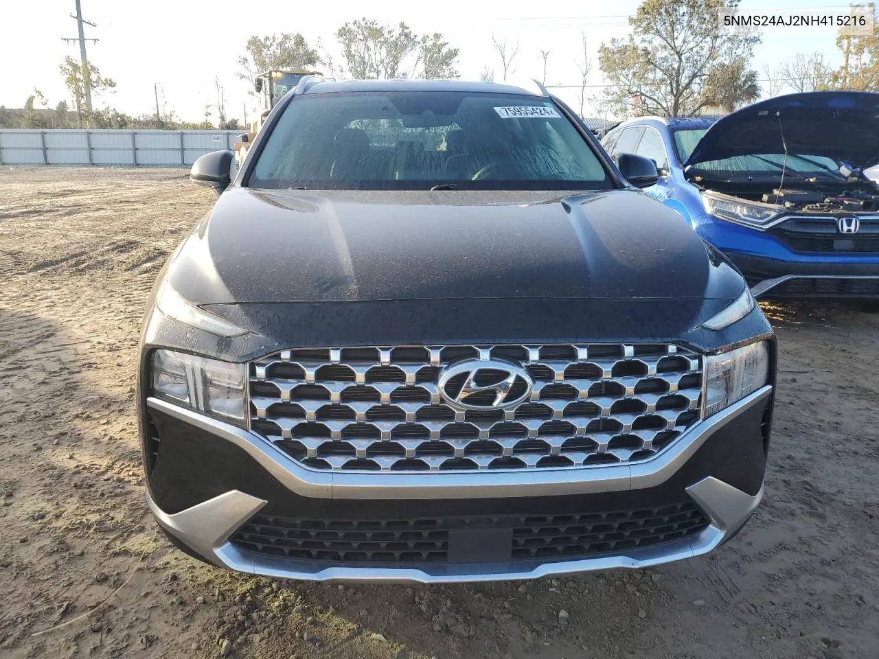 2022 Hyundai Santa Fe Sel VIN: 5NMS24AJ2NH415216 Lot: 75955424