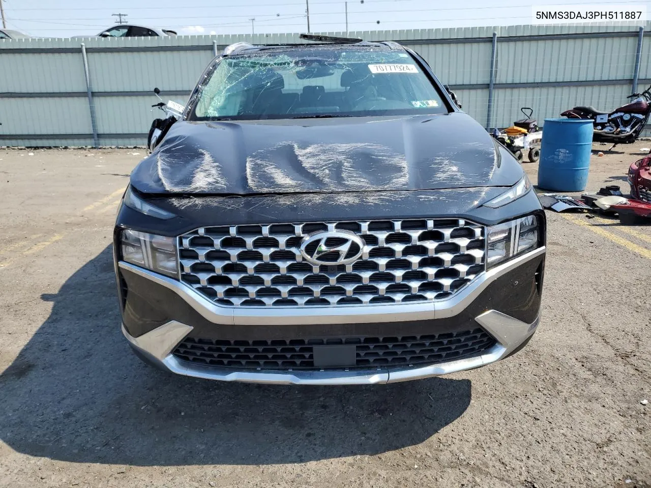 2023 Hyundai Santa Fe Sel Premium VIN: 5NMS3DAJ3PH511887 Lot: 70777924