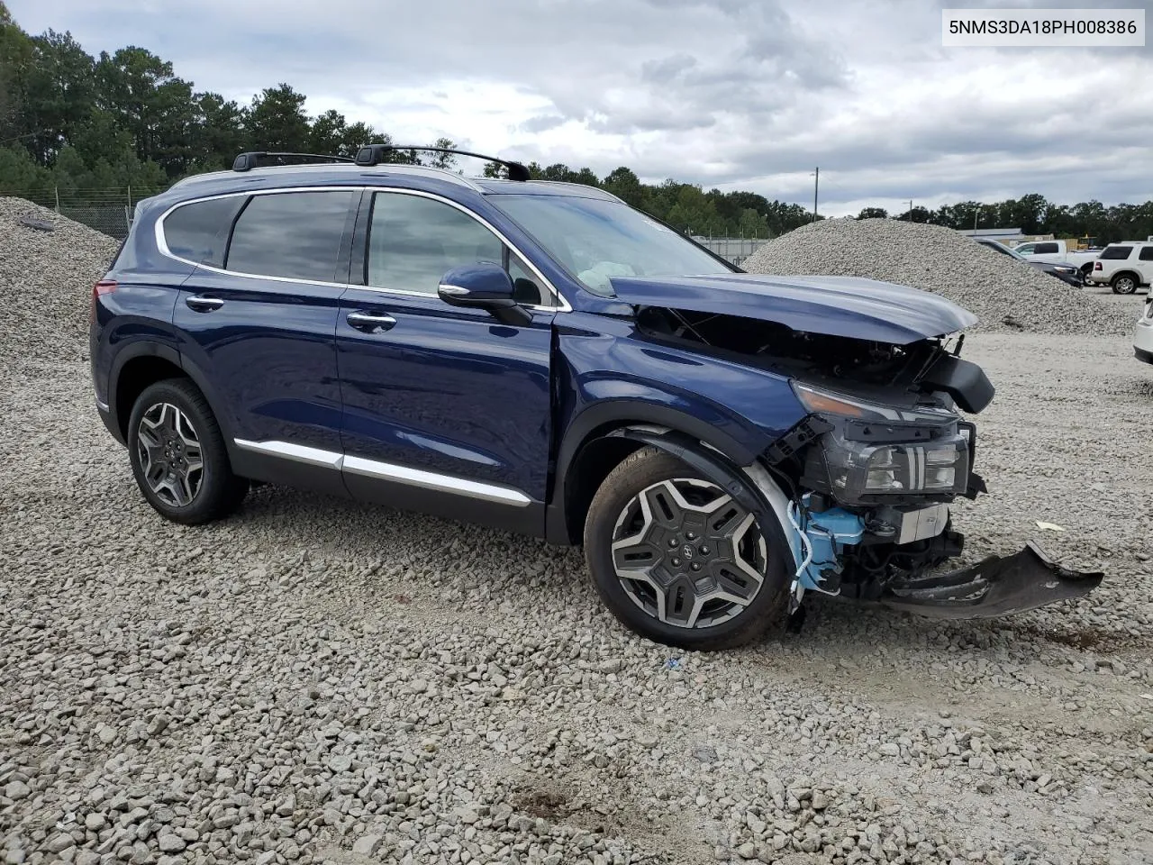 2023 Hyundai Santa Fe Sel Premium VIN: 5NMS3DA18PH008386 Lot: 71386854