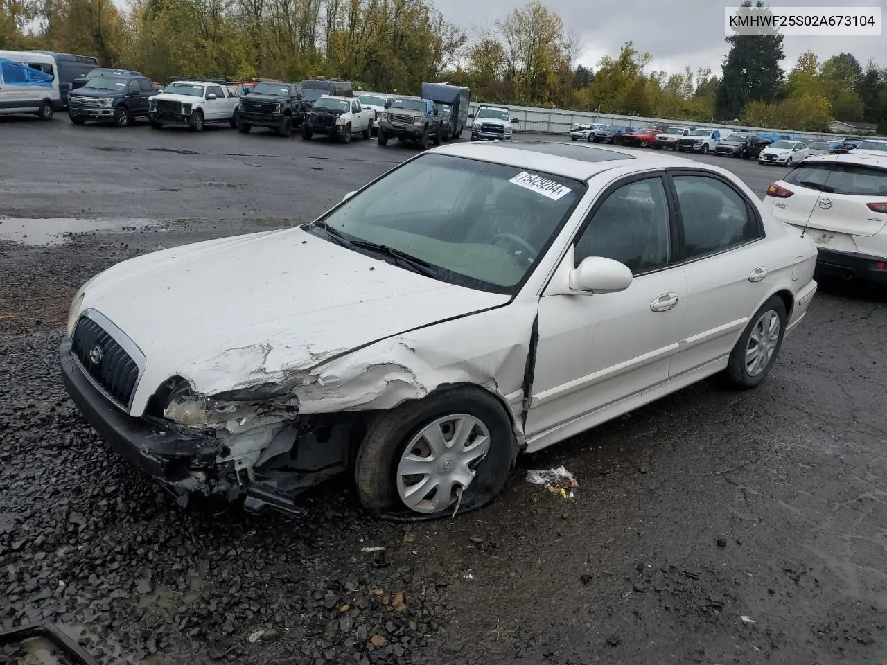 2002 Hyundai Sonata Gl VIN: KMHWF25S02A673104 Lot: 75429284