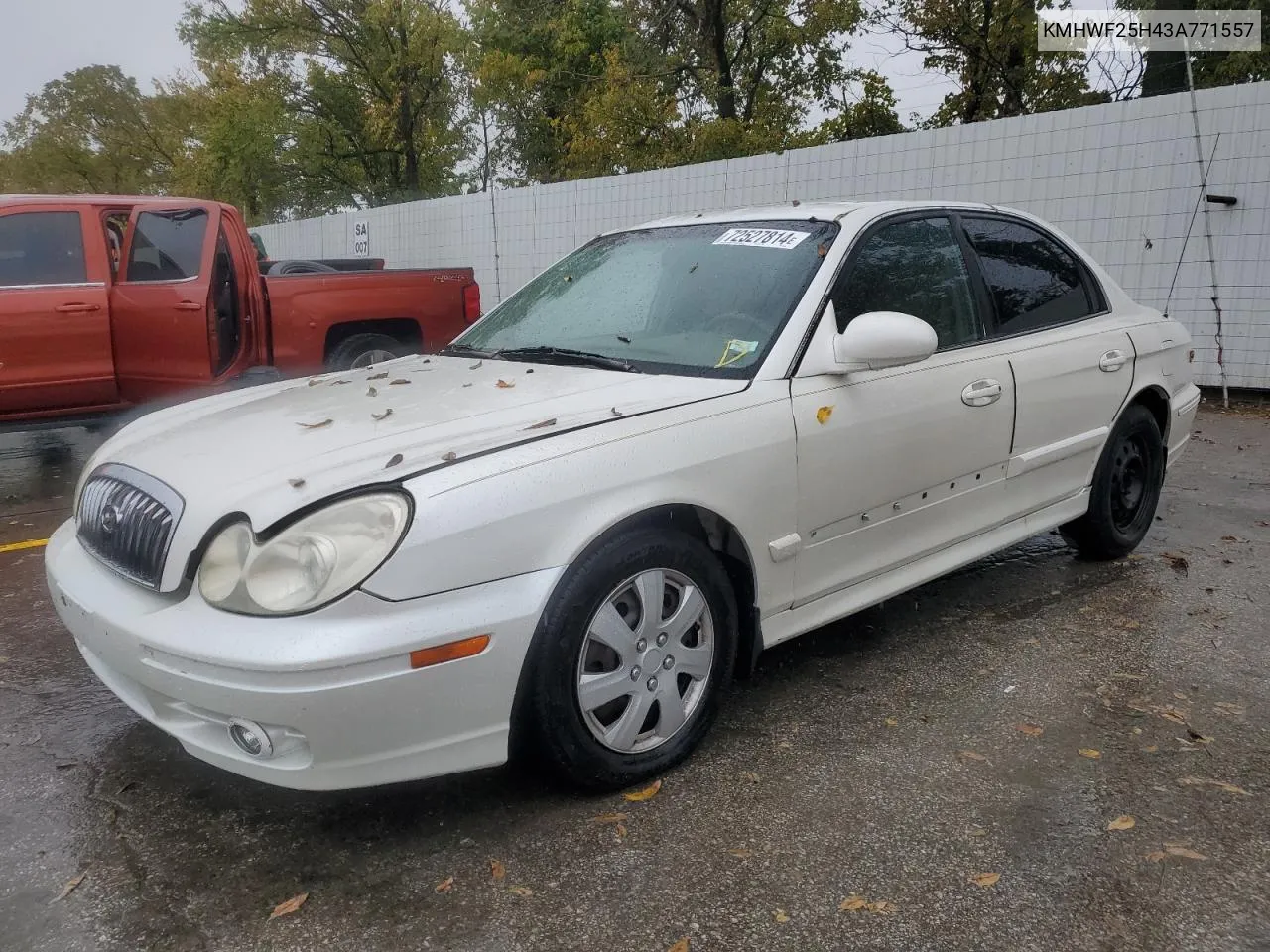 2003 Hyundai Sonata Gl VIN: KMHWF25H43A771557 Lot: 72527814