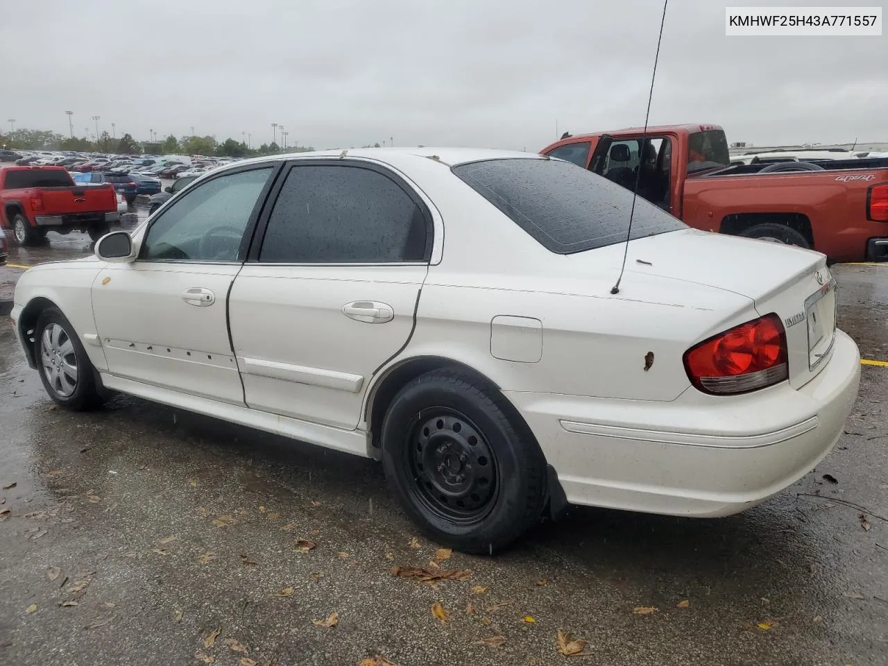 2003 Hyundai Sonata Gl VIN: KMHWF25H43A771557 Lot: 72527814