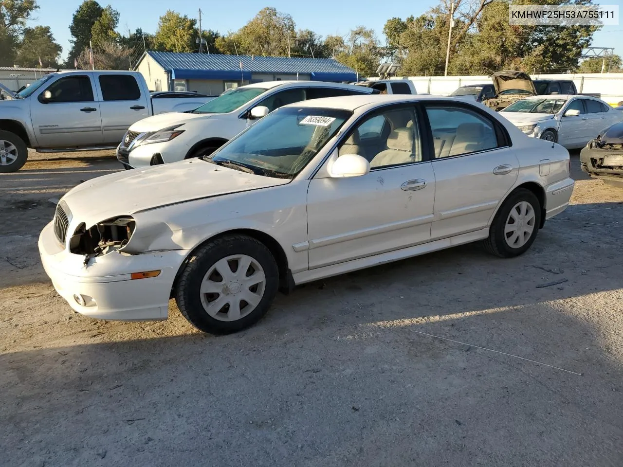 2003 Hyundai Sonata Gl VIN: KMHWF25H53A755111 Lot: 76359094